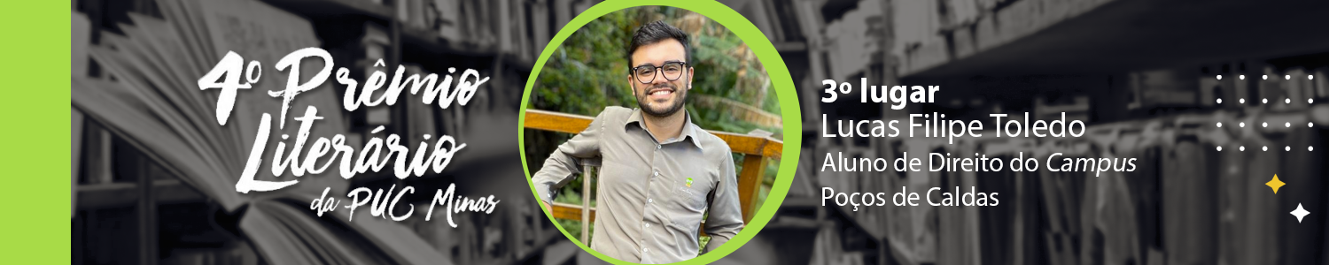 Aluno do Campus Poços de Caldas conquista terceiro lugar no IV Prêmio Literário PUC Minas